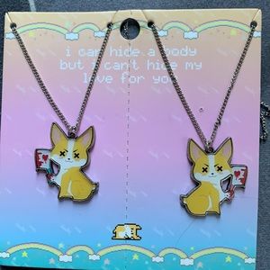 Super cute friendship necklace set - killer puppies